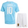 Camisolas Bélgica Lukaku 10 Criança 2º Equipamento Alternativa Euro 2024 Manga Curta